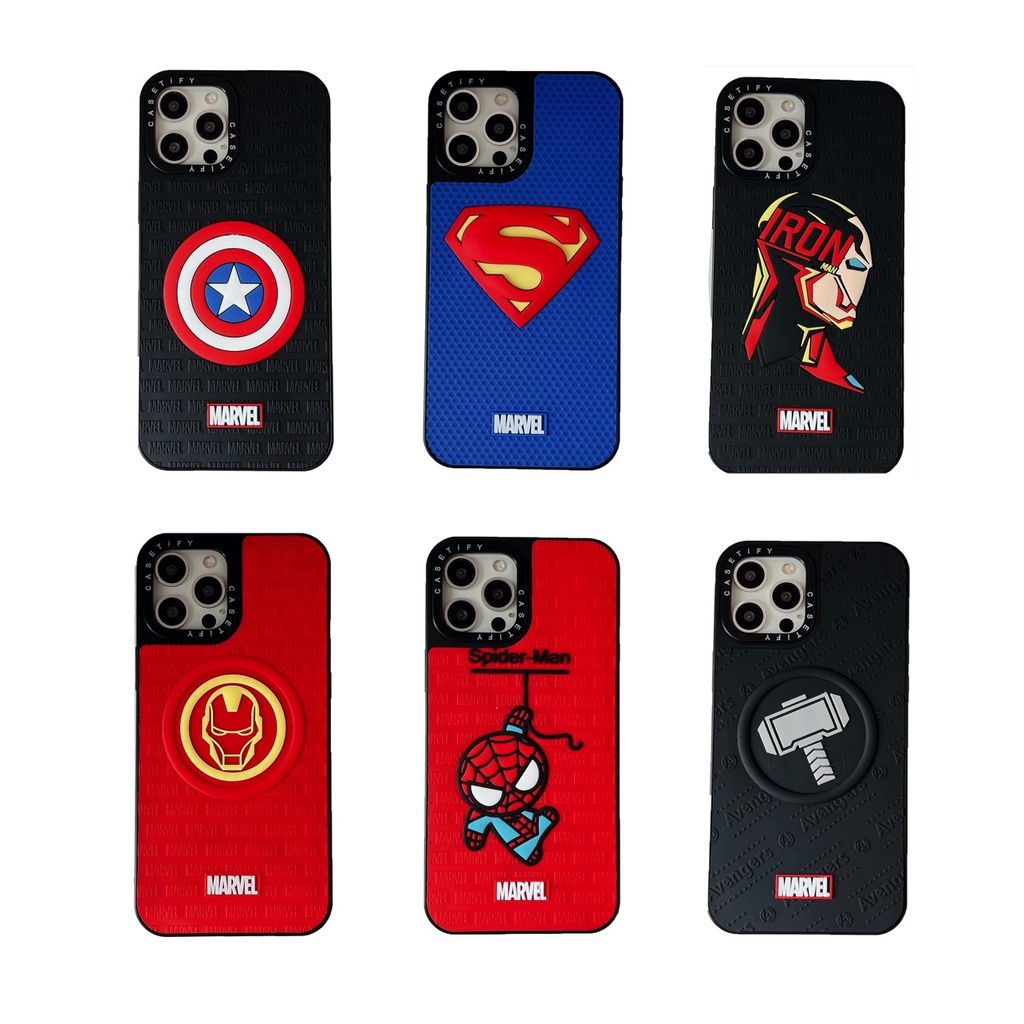 Marvel Superheroes Captain America Iron Man Spiderman Thor DC Superman  Casetify Phone Case for iPhone 14 13 12 11 Pro Max XR