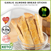 KETO Garlic Almond Bread Sticks by KETO CENTRAL