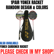 YONEX BADMINTON  RACKET 1 PAIR  RANDOM DESIGN