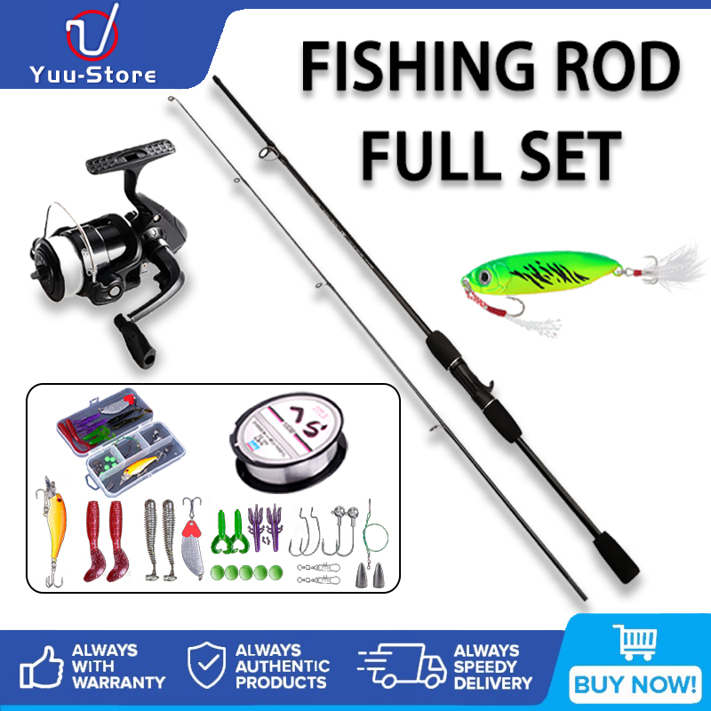 Fishing Rod Spinning/Casting 1.65/1.8/2.1M Fishing Rod Reel Set 2 Section  Rod Fishing Sports Outdoor