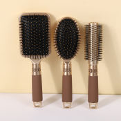 Felice Gold Hair Comb - Korean Girls Hairbrush with Air Cushion