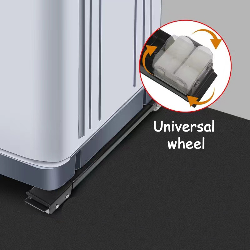 COD】Adjustable Washing Machine Base Stand Nylon Wheels Fridge