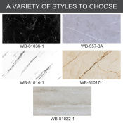 Vinyl Tiles Floor Stickers, Waterproof, Marble Design, 10 Pcs