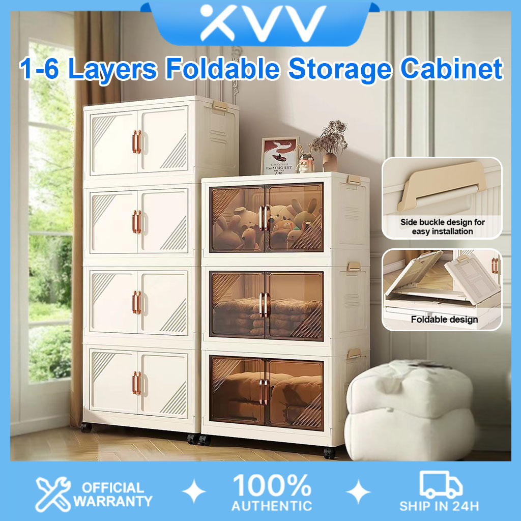 XVV 50CM Folding Storage Cabinet with Wheels