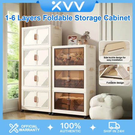 XVV 50CM Folding Storage Cabinet with Wheels