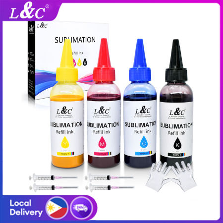 L&C Sublimation Ink Set for Epson Printers, 100ml Refill