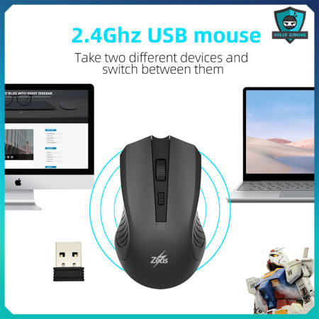 Ninja M220 Wireless Mouse with Nano Receiver and Free Battery