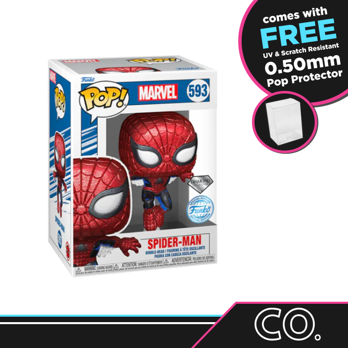 Funko Pop: Spider-Man #593 (Diamond) [Special Edition] W/ Free