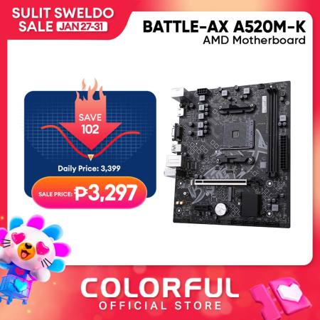 Colorful Battle-Ax AMD A520M-K M.2 V14 DDR4 Motherboard