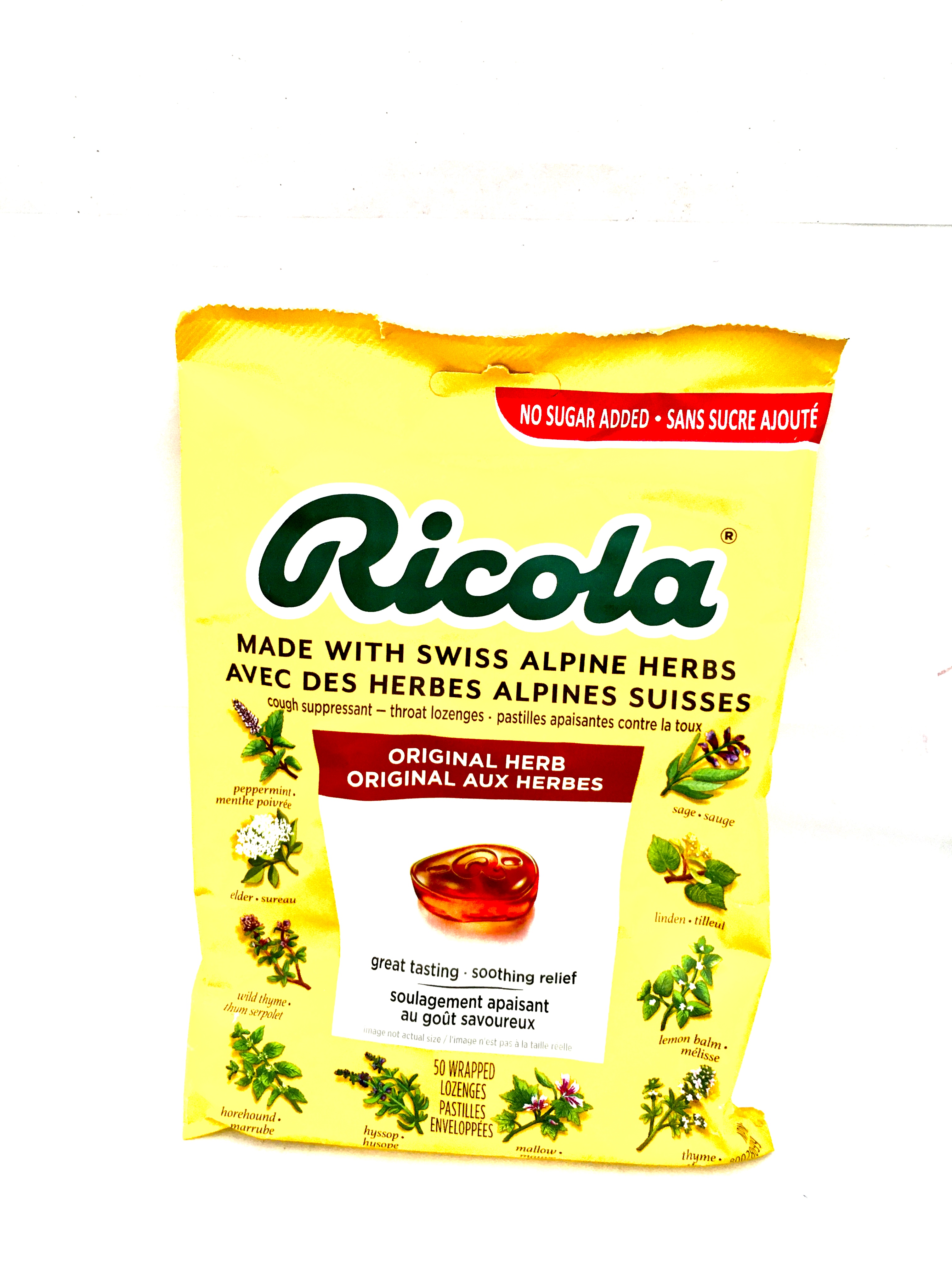 Ricola Herbal Lozenges no added sugar
