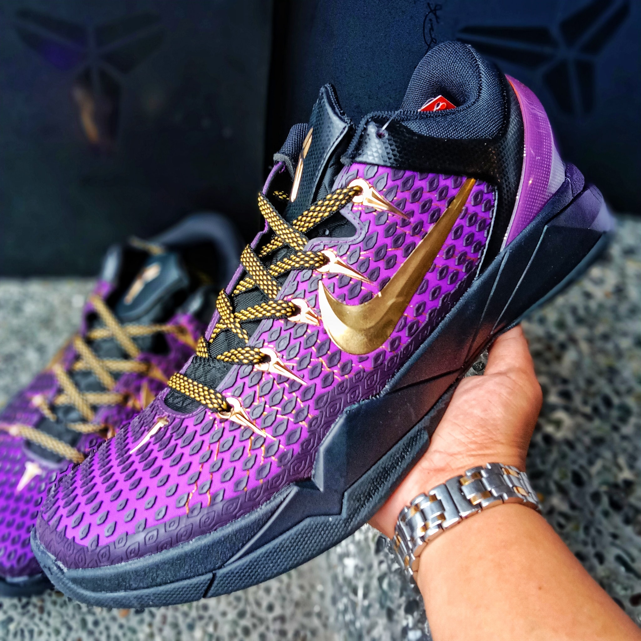 Kobe 7 Black Purple High Quality Oem Fashionable Sport Sneaker Basketball  Shoes For Men | Lazada Ph