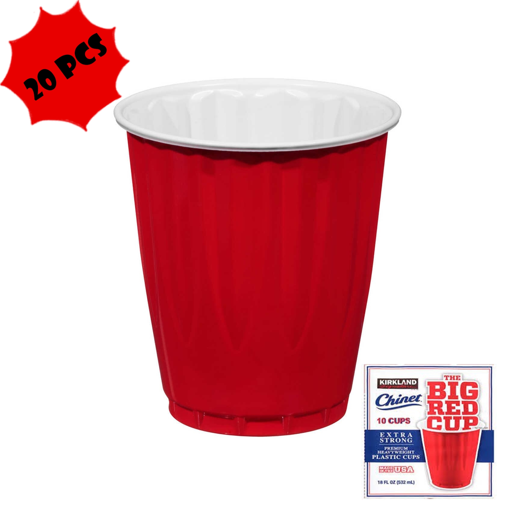 Kirkland Signature The Big Red Cup 18-oz Heavyweight Plastic Cold