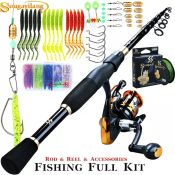 Telescopic Fishing Rod & Spinning Reel Combo Set