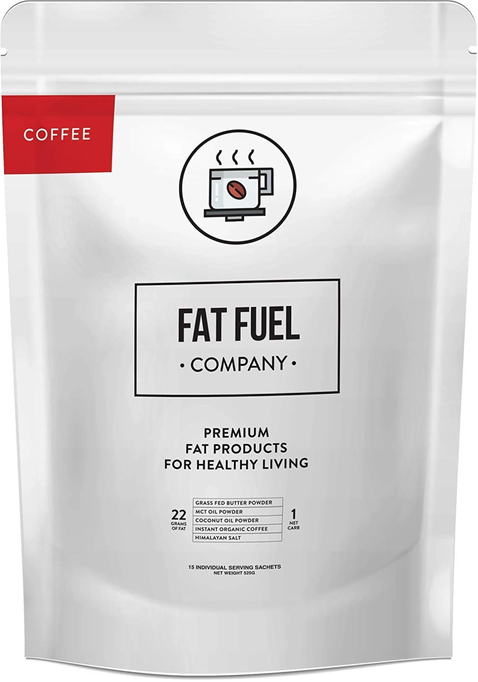 The Fat Fuel Company Organic Instant Keto Coffee With Mct Oil Coconut Oil Grass Fed Butter Powder Redmond Real Salt Low Carb 15 Individual Packets Lazada Ph