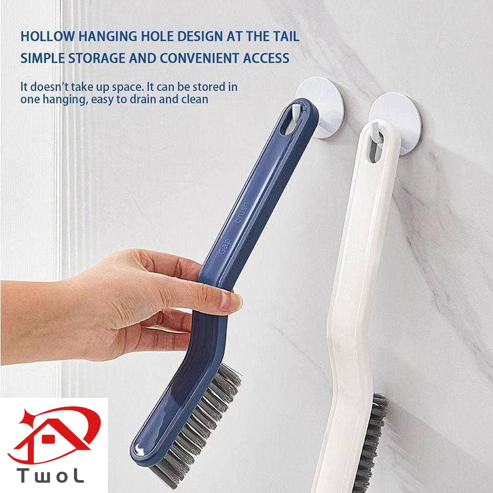 1pc White Bathroom Brush, Tile Seam Brush, Multi-Functional Cleaning Brush,  Floor Drain Brush, Hard Hair Brush For Corners Of Doors, Windows, Bathroom