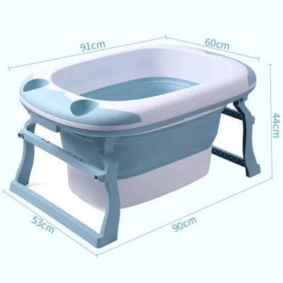 Baby Toddler Bathtub Children Extra Large Silicone Foldable Bath Tub with Bath Seat 90x44 cm (1)