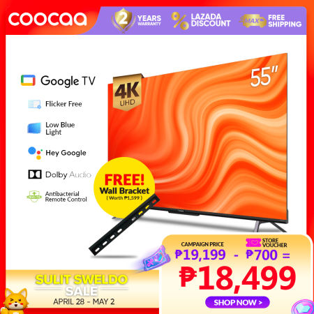 Coocaa 55 Inch Google TV with Antibacterial Remote