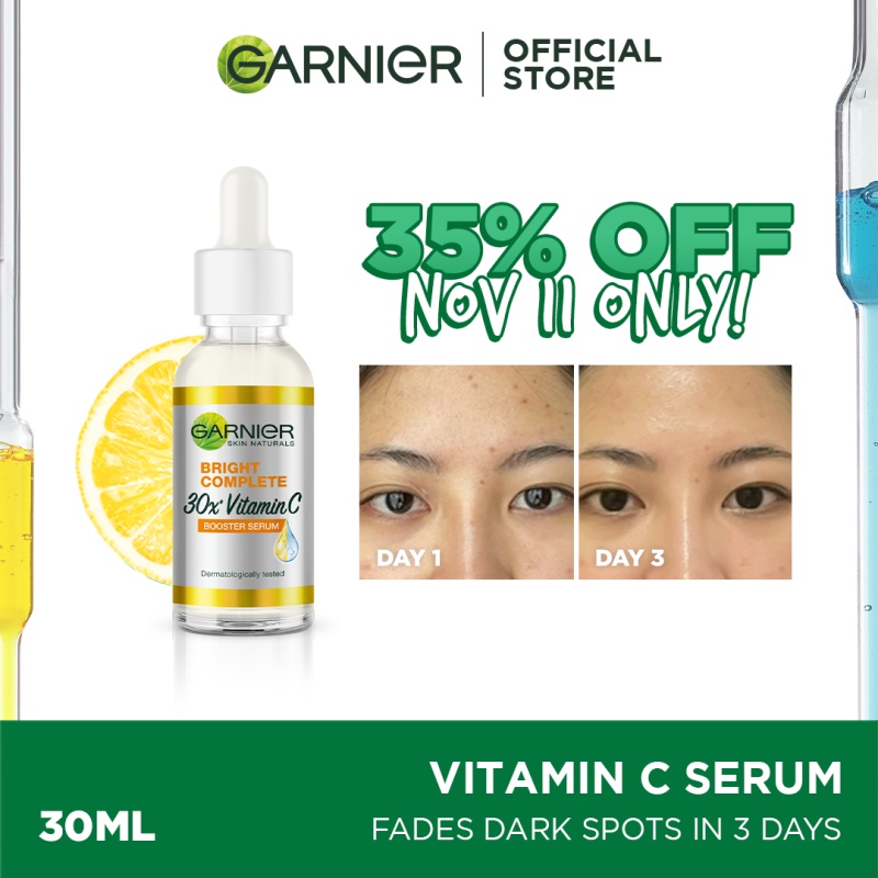 Garnier Bright Complete Vitamin C Serum (30ml/60ml) For Dark Spots