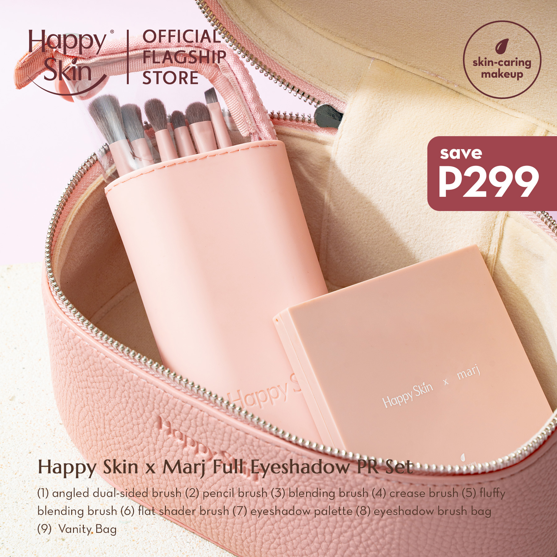 Discount on Happy Skin  shoes - SKU: Happy Skin X Marj Full Eyeshadow Pr Set (Eyeshadow Brush Full Set + Eyeshadow Palette + Vanity Bag)
