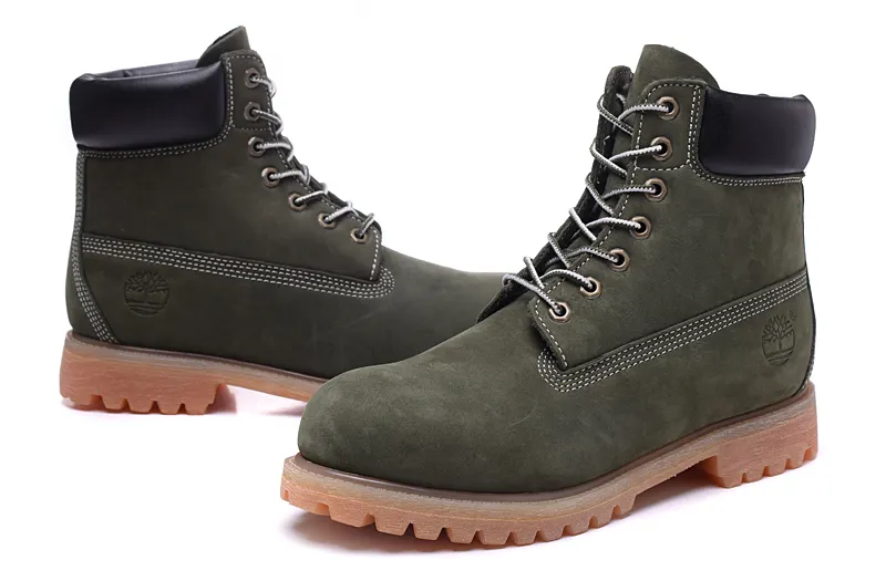 olive green timberland boots mens