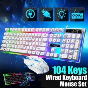 G21B Gaming Keyboard Set with Backlit Mouse for PC