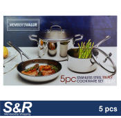 Member's Value Stainless Steel Tri-Ply Cookware Set 5pcs