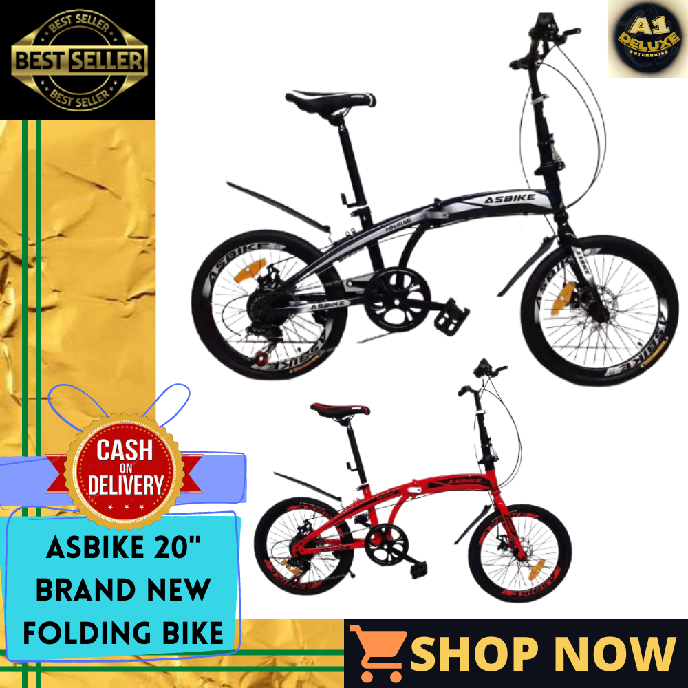 A1 Deluxe ASBIKE MXB 20 Style 1 Brandnew Folding Bike Steel Frame Easy to use and Easy to Fold Lazada PH