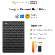 Seagate 1TB/2TB Portable External Hard Drive for Mac and Windows