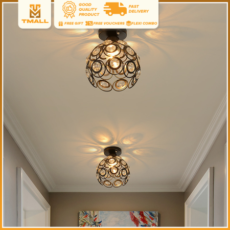 Diamond Crystal Floral Ceiling Pendant Lamp - TMALL