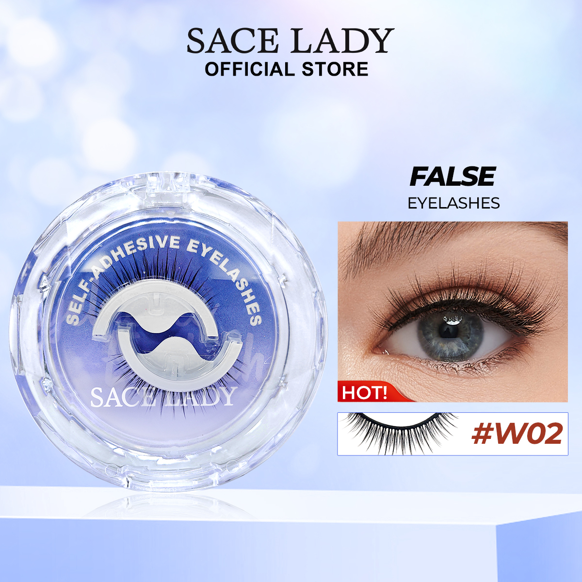 Discount on Sace Lady  shoes - SKU: Sace Lady Self-Adhesive Eyelashes 3d Extension Natural No Need Glue Reusable 3 Second Easy To Apply