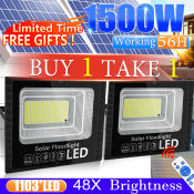 Solar Flood Light Outdoor LED with Remote Control, Waterproof