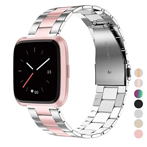 fitbit versa rose gold replacement band
