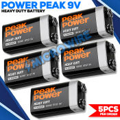 5PCS Original 9V battery Peak Power 9 Volts 9 Volt