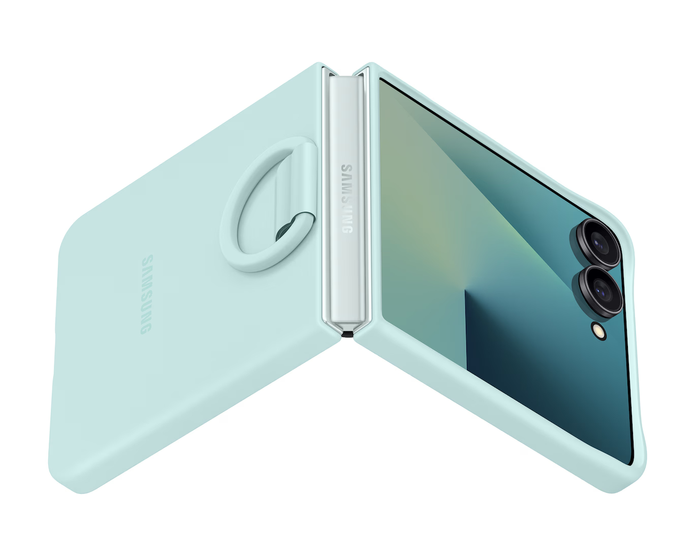 Original Samsung Official Silicone Case with Ring for Galaxy Z Flip7 - Image 2