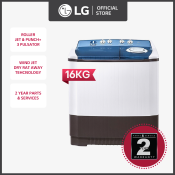 LG Premium Twin Tub Washing Machine 16kg Capacity