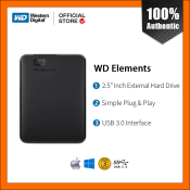 WD Elements Portable 1TB/2TB USB 3.0 External HDD with Warranty
