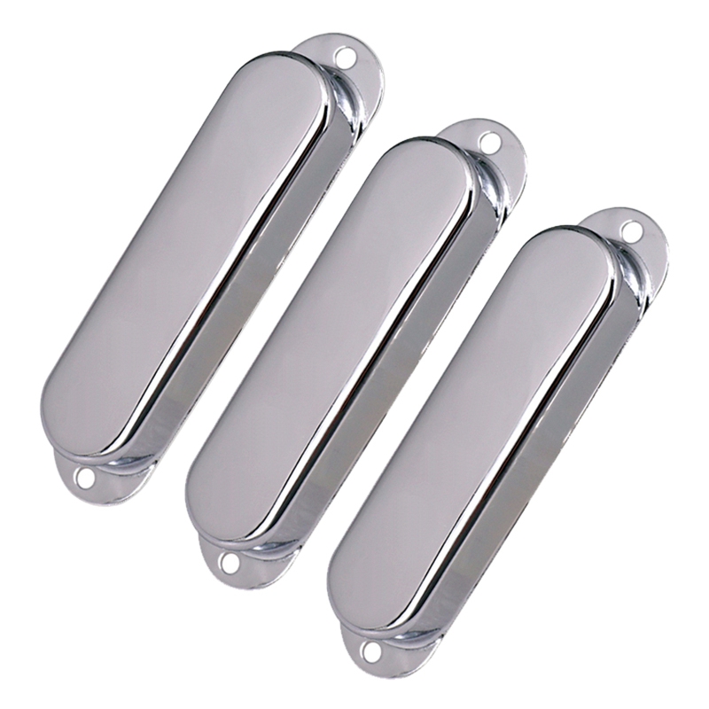 3Pcs Chrome Metal Sealed ST Strat Guitar Pickup Covers Closed