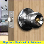 Spherical Stainless Steel Bedroom Door Lock with Key