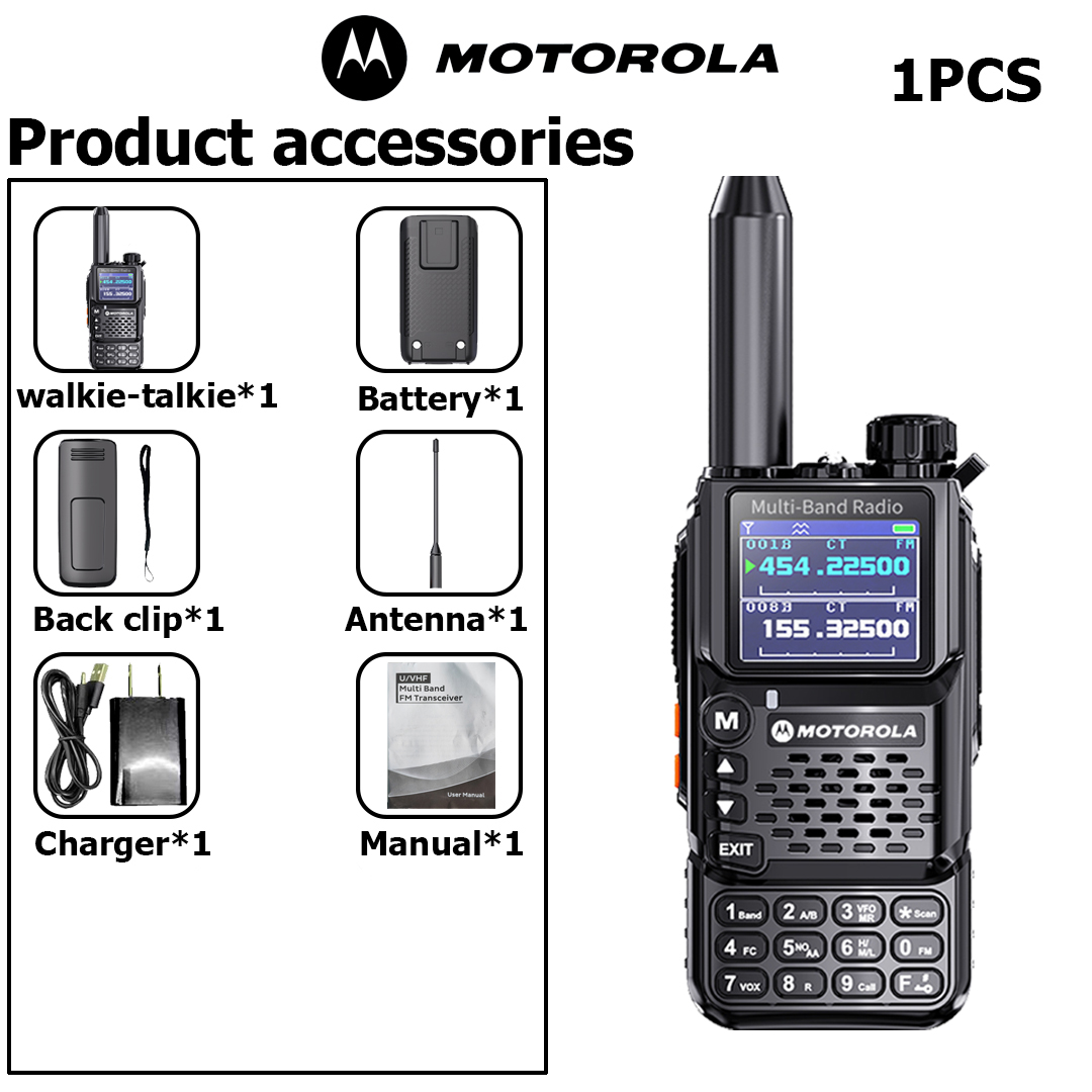 Motorola X10Plus VHF/UHF136-174Mhz & 400-520Mhz 199 Channels 15W Walkie Talkie With Flashlight Two Way Radios 20KM - Image 3