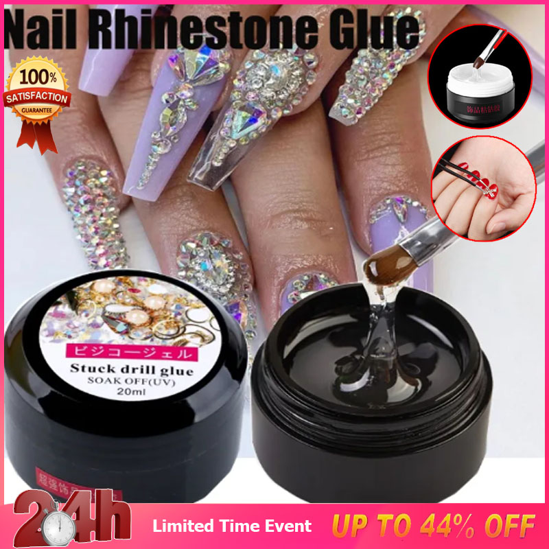Ready Stock+COD] Nail Art Rhinestone Glue Strong Firm Metal