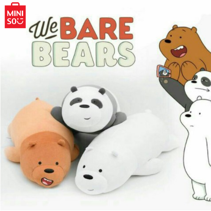 We Bare Bears Grizz Shopping Bag (White) - MINISO