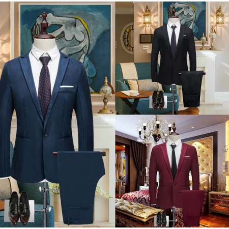 Formal Business Suit Set for Men by Fashion Korean