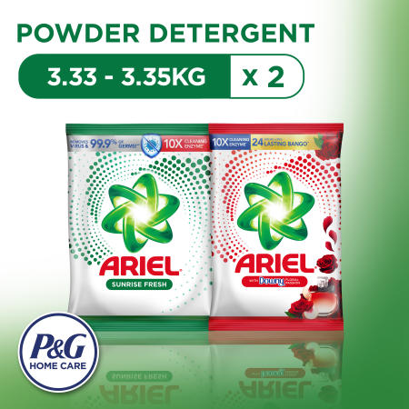 Ariel Sunrise Fresh Floral Passion Powder Detergent 3.33KG