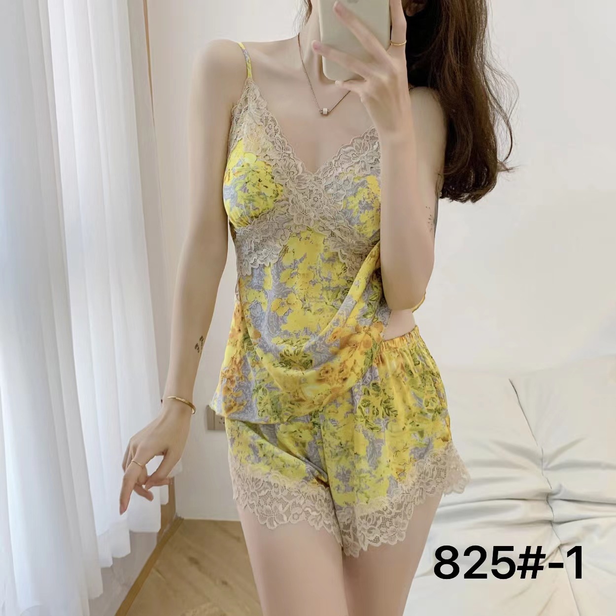 Women Sexy pajamas Lingerie lace suspenders nightES #825 - Image 4