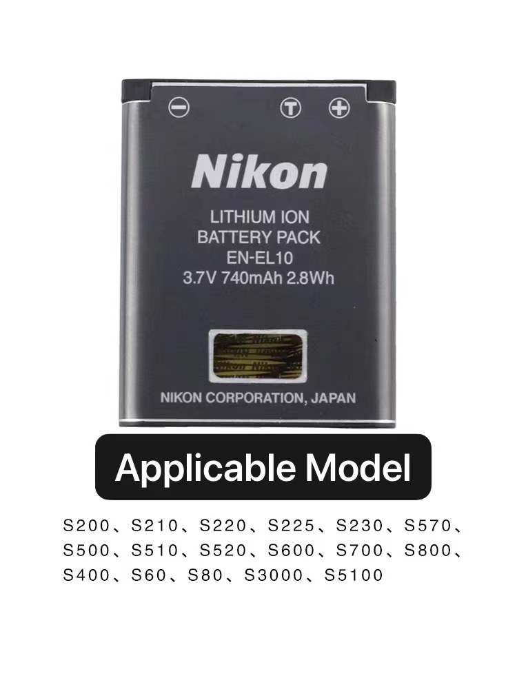 Coolpix S210 Nikon Coolpix S570 Battery CAMERA BATTERY EN-EL10 FOR