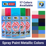 Bosny Metallic Spray Paint in White Pearl and Metallic Colors