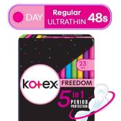 Kotex Freedom Ultrathin Sanitary Napkins 23cm - 8 Pads x 6 Packs