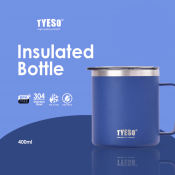 TYESO Insulated Coffee Mug with Handle - 400ML