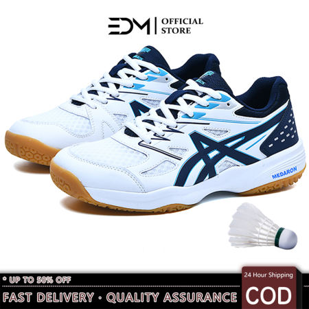 Edm Authentic Lightweight Badminton Shoes for Men Original Unisex Asics Training Wrapped Non-Slip Wear-Resistant Badminton Shoes for women All-Sided Sneakers