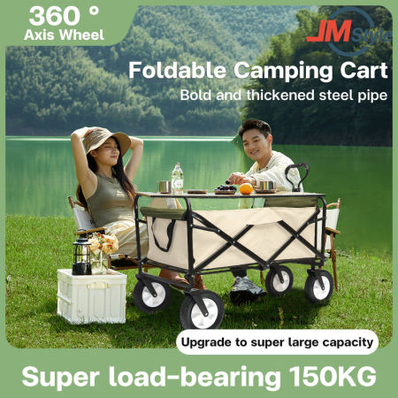 JMS Outdoor Folding Trolley - Portable Utility Wagon Cart